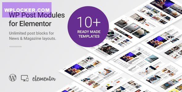 WP Post Modules for NewsPaper and Magazine Layouts (Elementor Addon)